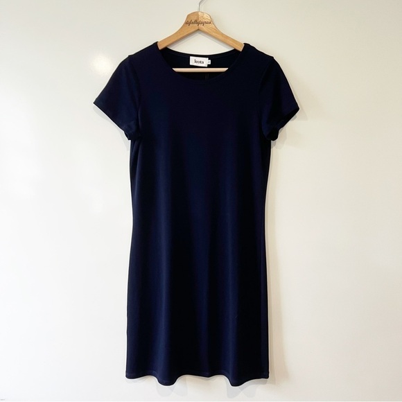 NWT Leota A-Line T-Shirt Dress In Classic Navy Dress - Picture 4 of 12